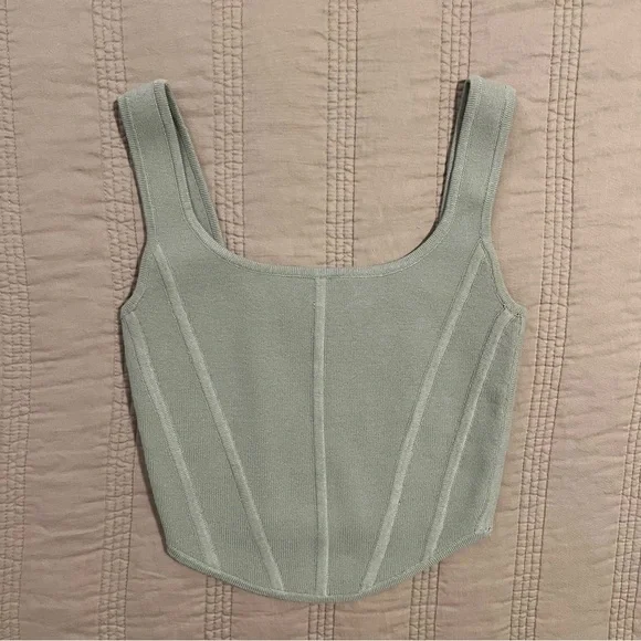 Wilfred Soft Green Gray Knit Top - Picture 1 of 4